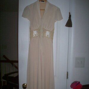 Jarlo London Long Maxi Embellished Cut Out Waist V Neck Cocktail Dress Size 6